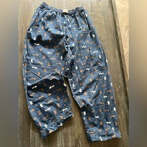 FRANCHE girls all cotton baggy pant with a ruffle on the Hem. Sz S